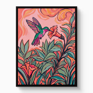 Hummingbird Nectar Sip - Luxury Wall Art
