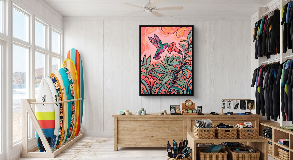 Hummingbird Nectar Sip - Luxury Wall Art