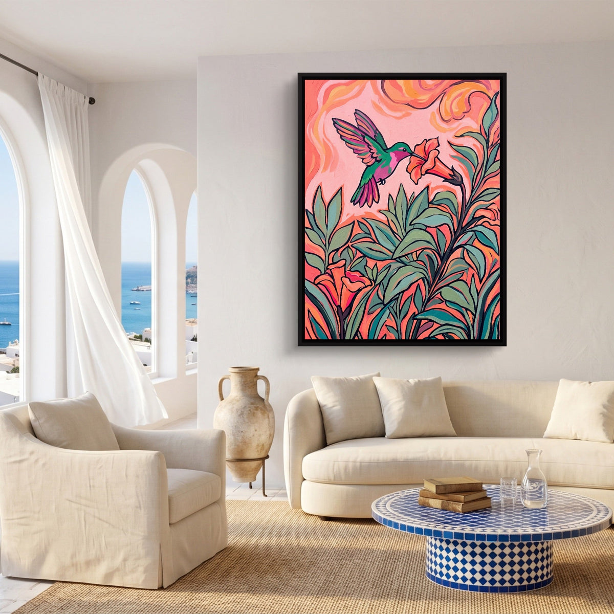 Hummingbird Nectar Sip - Luxury Wall Art