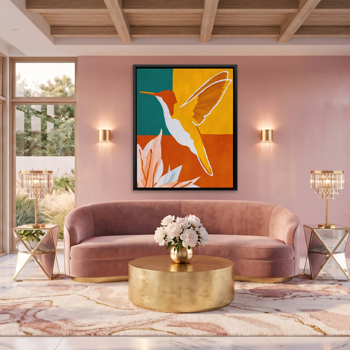 Hummingbird Ochre Hover — Hummingbird Ochre Hover Pink Pleasure Port 146