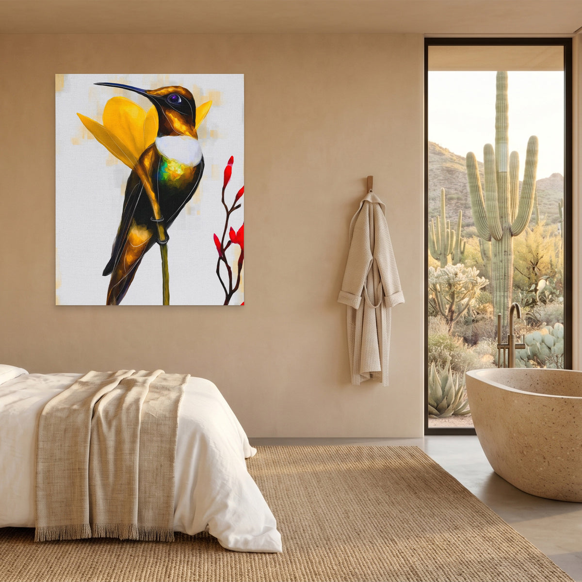 Hummingbird Resting — Hummingbird Resting Desert Home Port 15