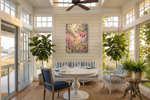 Hummingbird Sunlit Garden — hummingbird sunlit garden sunroom with furniture 1port flush print