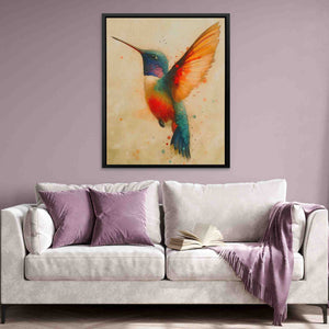 Hummingbird Watercolor - Luxury Wall Art