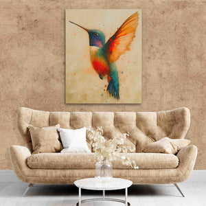 Hummingbird Watercolor - Luxury Wall Art