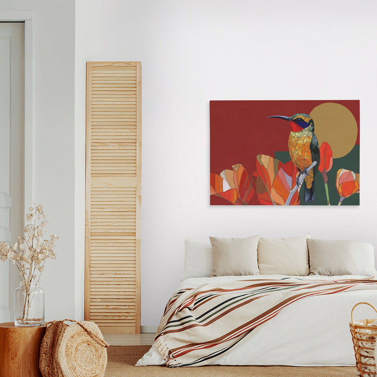 Hummingbird's Coral Garden - Luxury Wall Art