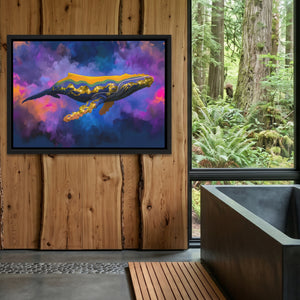Humpback Whale Nocturne — Humpback Whale Nocturne Outdoor Bathroom Log Land 238
