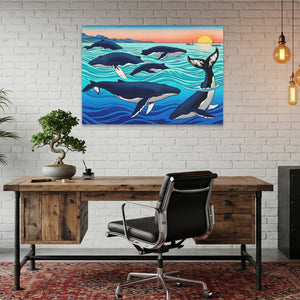 Humpback Whales Sunset — Humpback Whales Sunset Bonsai Office Land 95