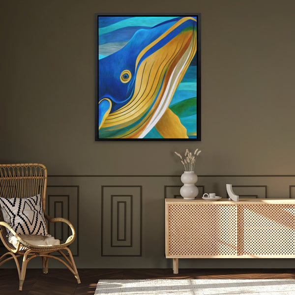 Humpback's Golden Grace in a room