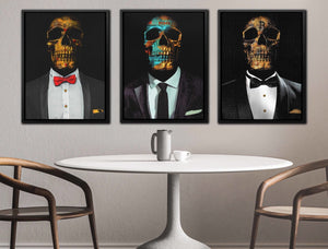 Hustler Skulls 3 Piece Set - Luxury Wall Art