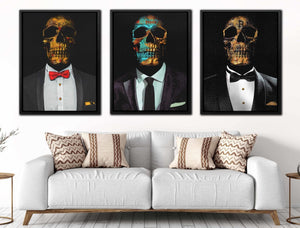 Hustler Skulls 3 Piece Set - Luxury Wall Art