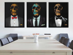 Hustler Skulls 3 Piece Set - Luxury Wall Art