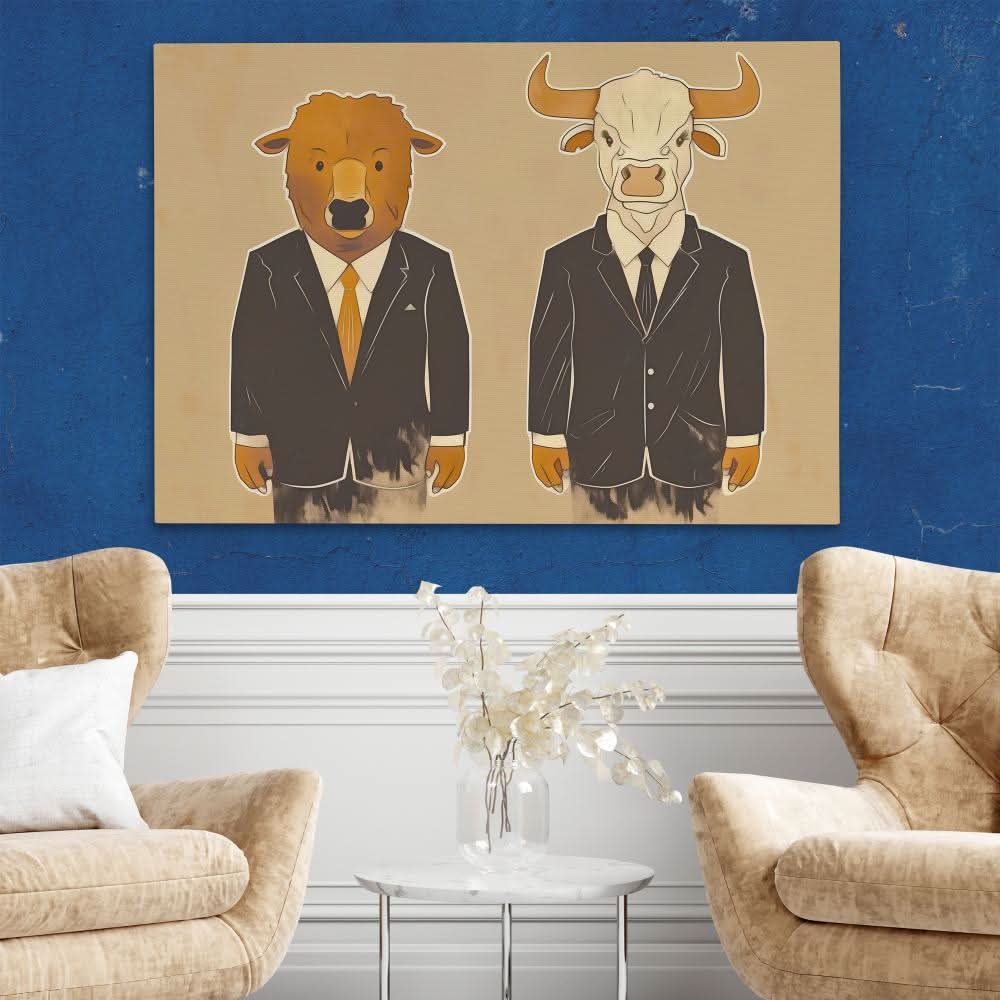 Iconic Traders - Beige Art Prints Canvas Print