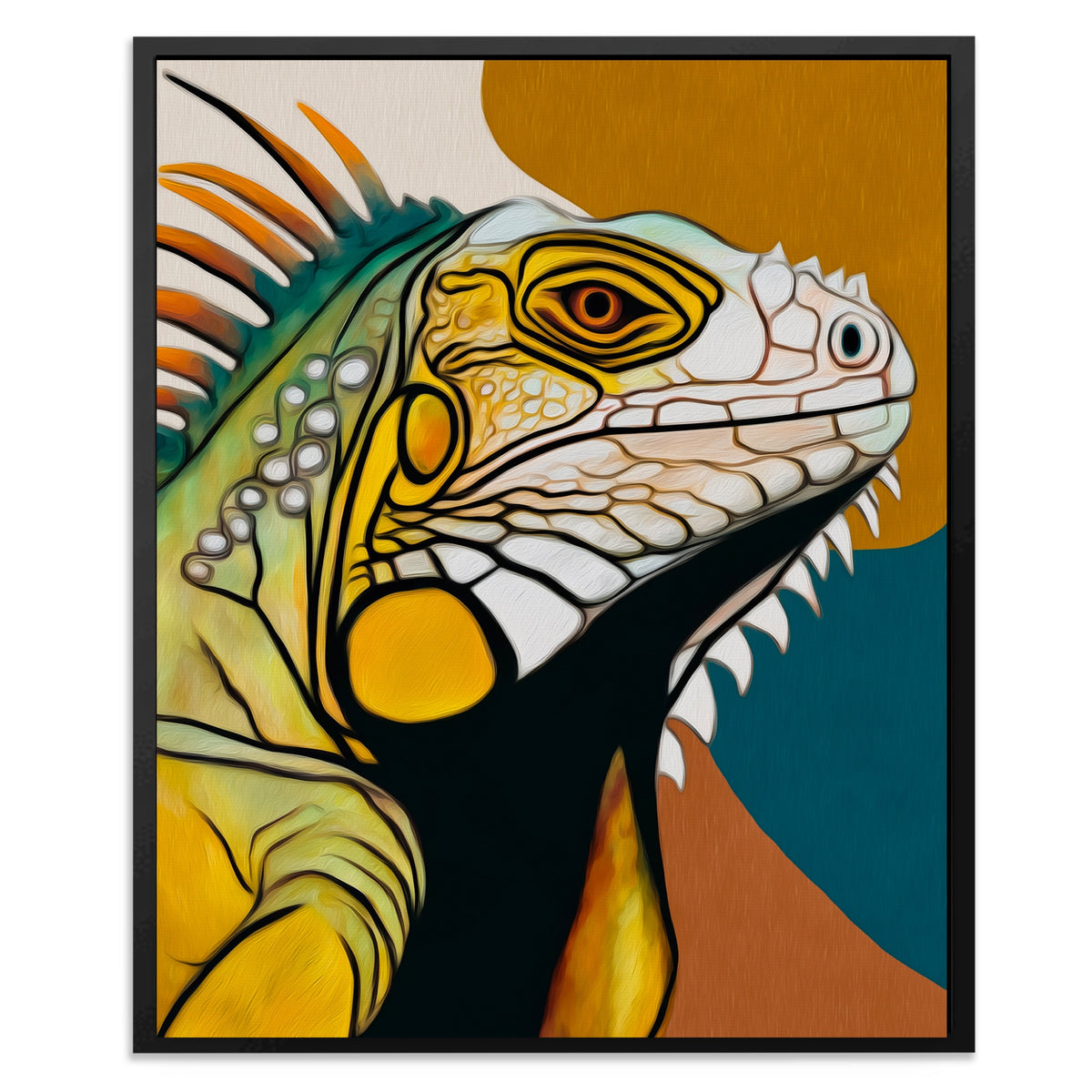 Iguana Golden Profile — Iguana Golden Profile Front Facing Portrait2 38