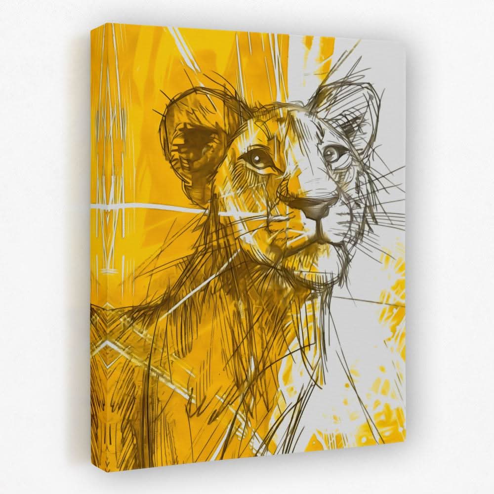 In Guardian of the Savannah - Animals Canvas Wall Art