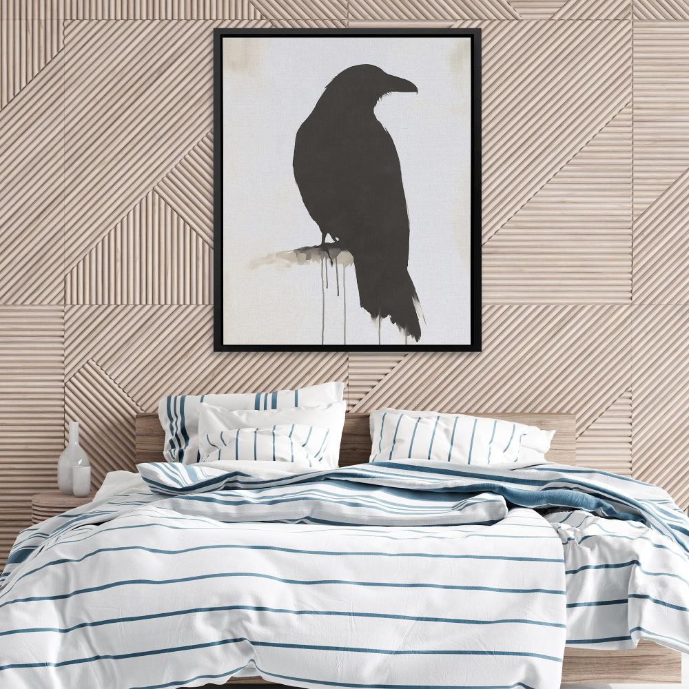 Ink Silhouette Raven - Luxury Wall Art