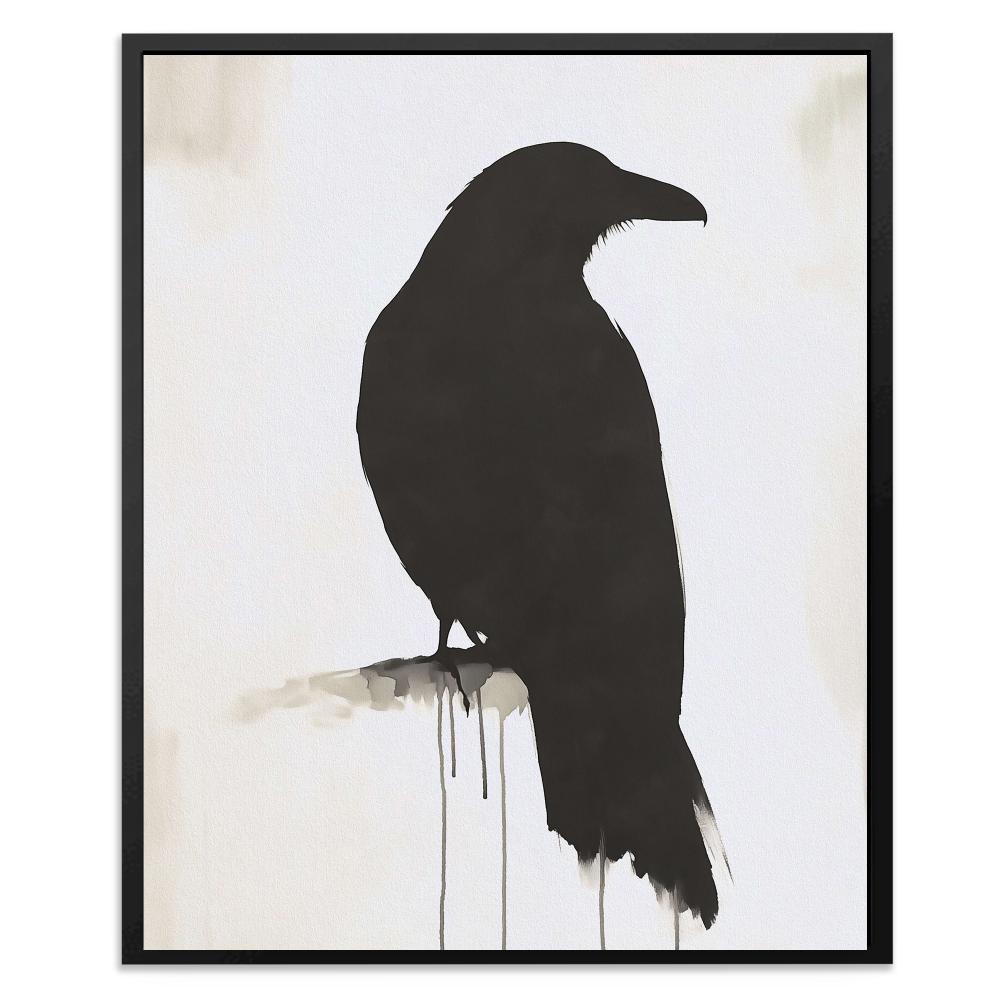 Ink Silhouette Raven - Luxury Wall Art