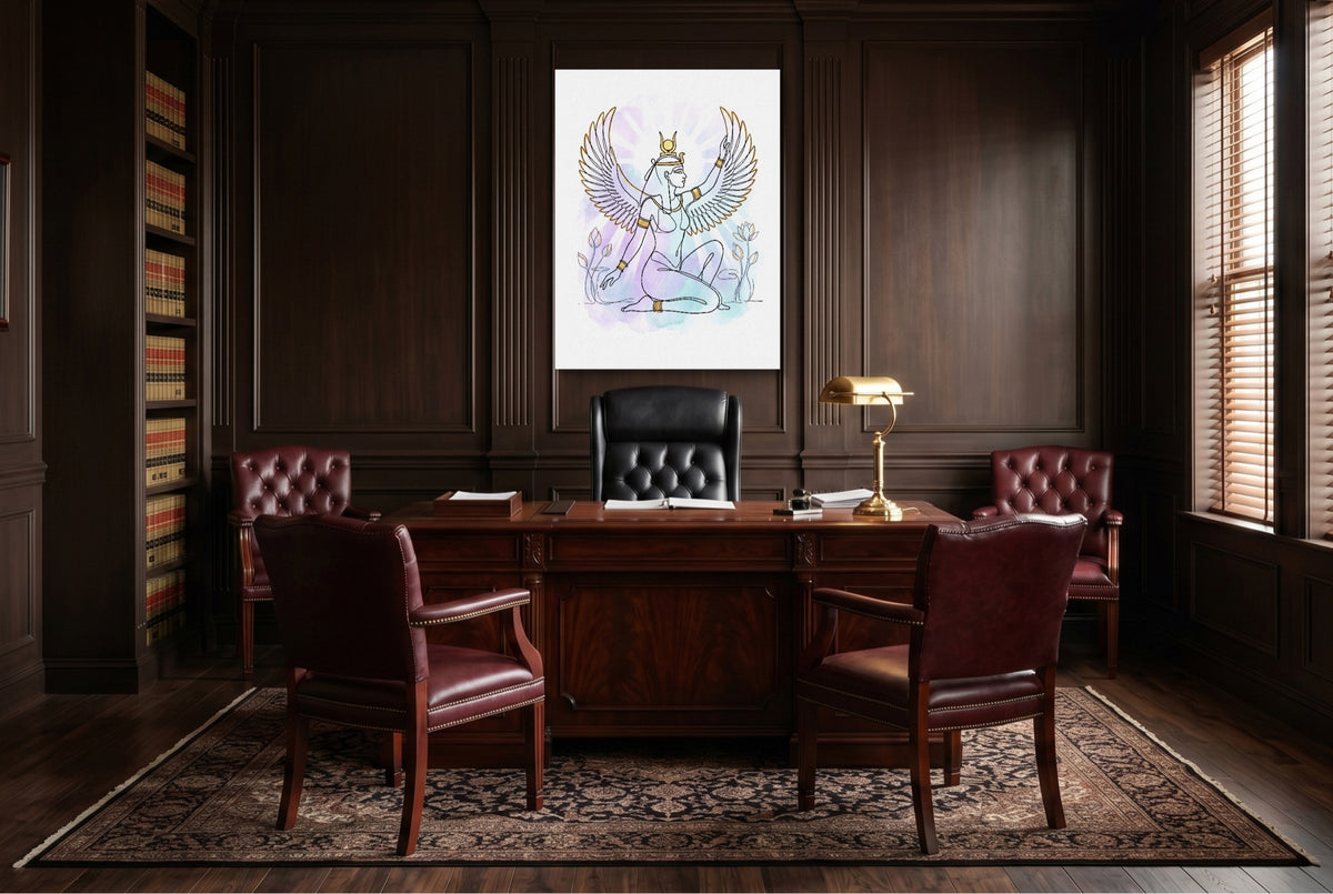 Isis Radiant Lotus — isis radiant lotus wooden office with desk 1port flush print