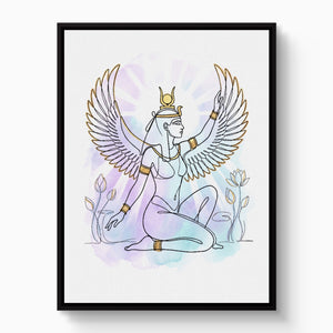 Isis Radiant Lotus — isis radiant lotus white studio framed black