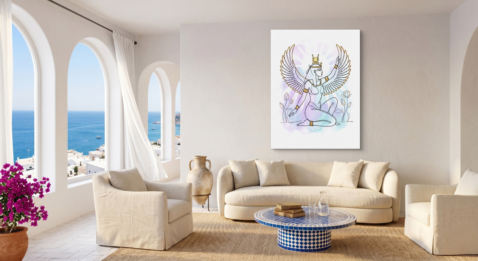 Isis Radiant Lotus — isis radiant lotus white studio framed black