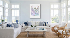 Isis Radiant Lotus — isis radiant lotus white living room 1port flush print