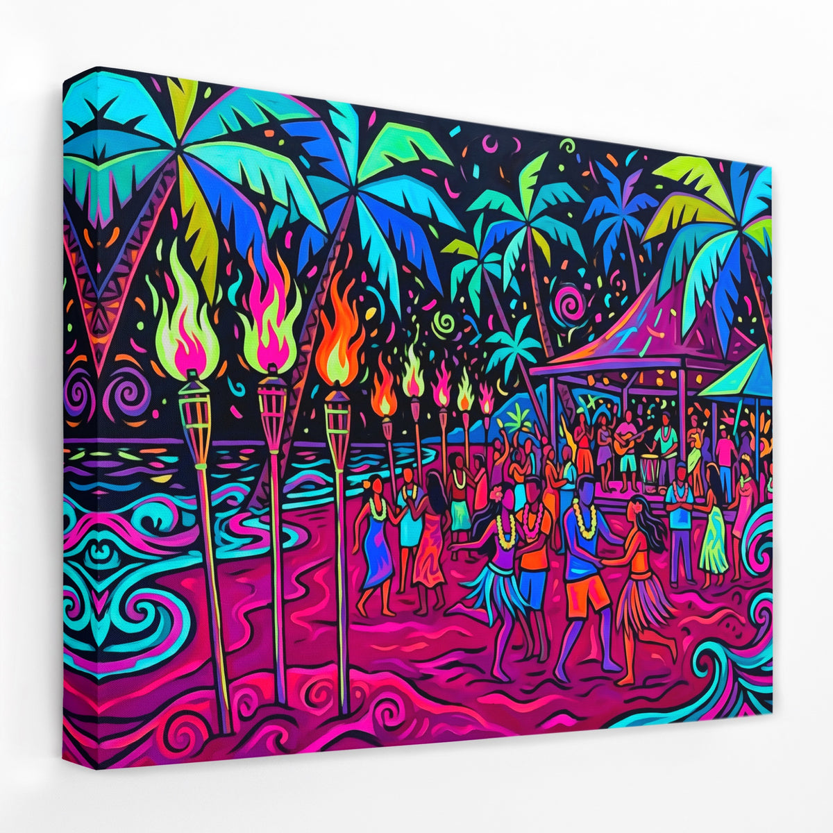 Island Gathering Vivid — Island Gathering Vivid Landscape   Side View   Mirror Wrap 181