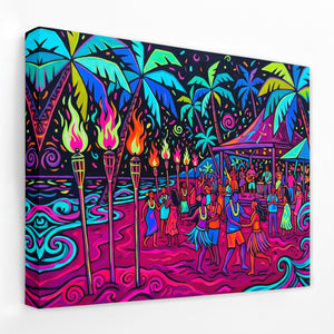 Island Gathering Vivid — Island Gathering Vivid Landscape   Side View   Mirror Wrap 181