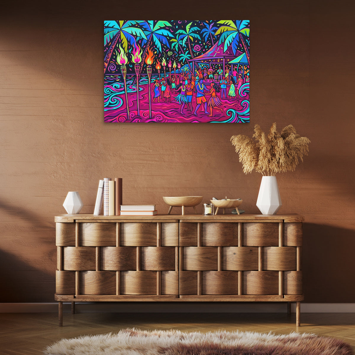 Island Gathering Vivid — Island Gathering Vivid Brown Room Clean 49