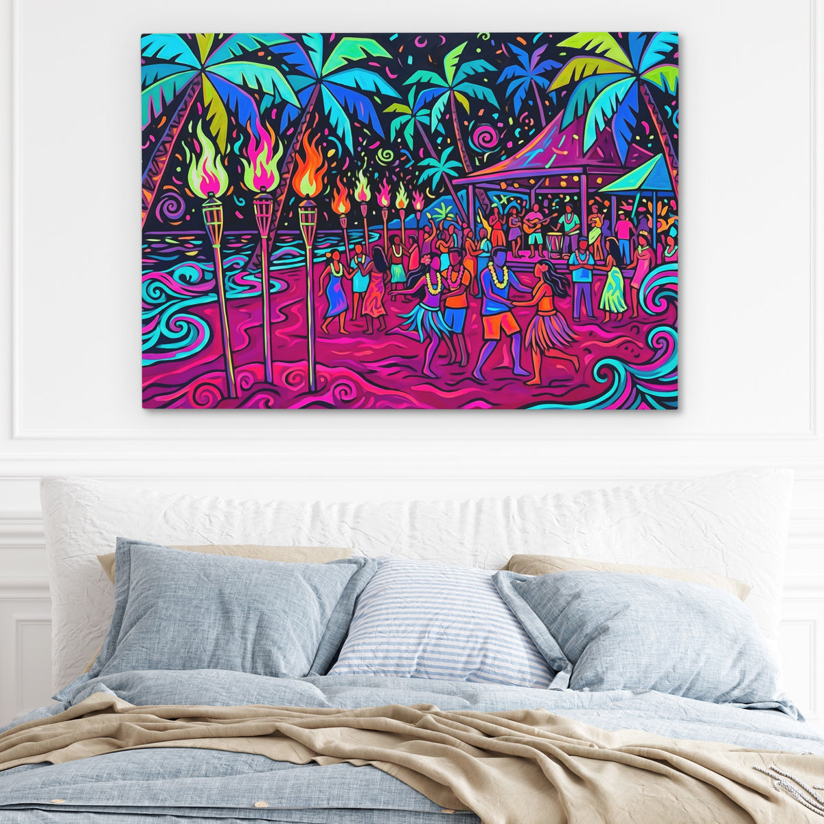 Island Gathering Vivid — Island Gathering Vivid Light Blue Bed 203
