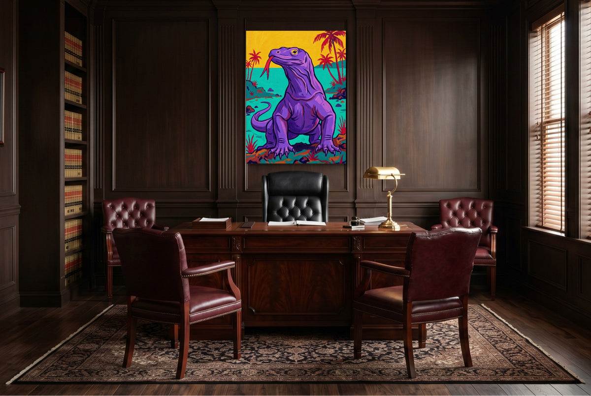 Island Komodo — island komodo wooden office with desk 1port flush print