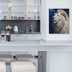 Ivory Lion Nightfall - Luxury Wall Art