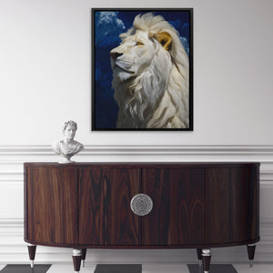 Ivory Lion Nightfall - Luxury Wall Art