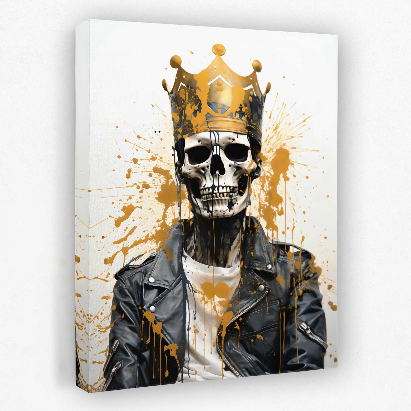 Ivory Ruler - Black Gold and White Canvas Wall Art