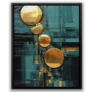 Jade Gold Circles - Luxury Wall Art