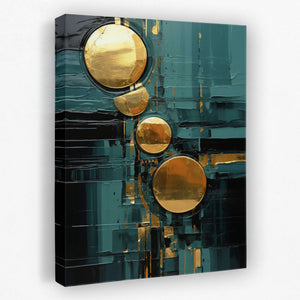 Jade Gold Circles - Luxury Wall Art