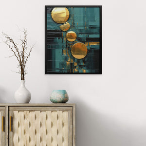 Jade Gold Circles - Luxury Wall Art