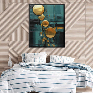 Jade Gold Circles - Luxury Wall Art