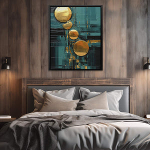 Jade Gold Circles - Luxury Wall Art