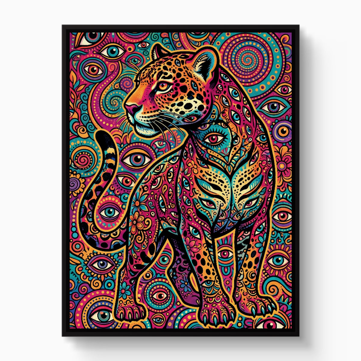 Jaguar Psychedelia — jaguar psychedelia white studio framed black