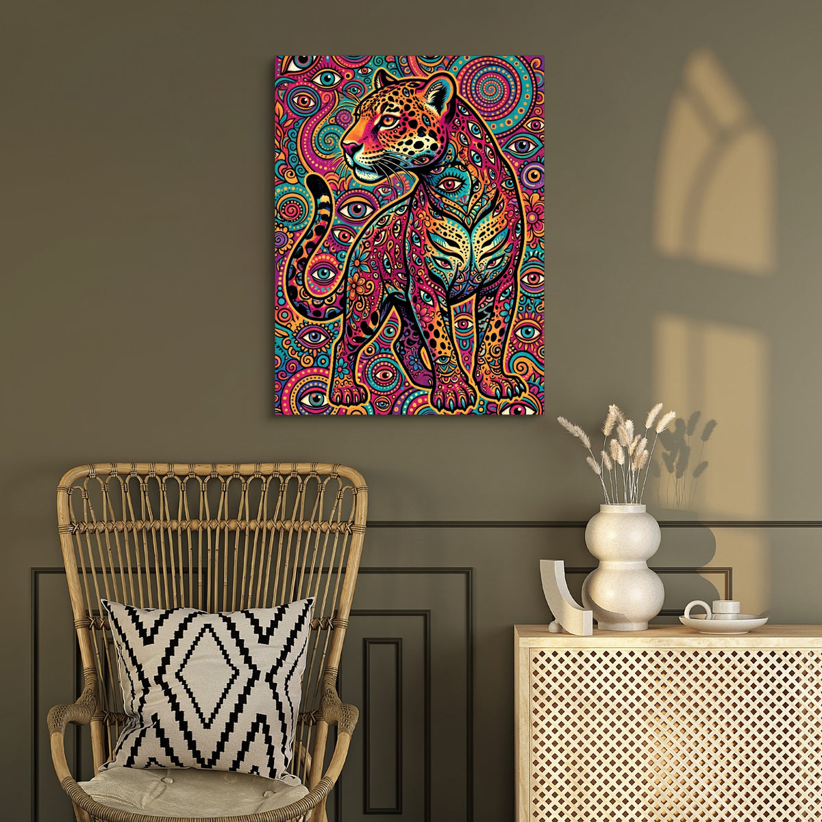 Jaguar Psychedelia — jaguar psychedelia sq chair wall v2 1port flush print