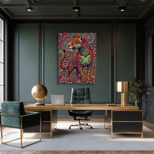Jaguar Psychedelia — jaguar psychedelia sq green office room 1port flush print