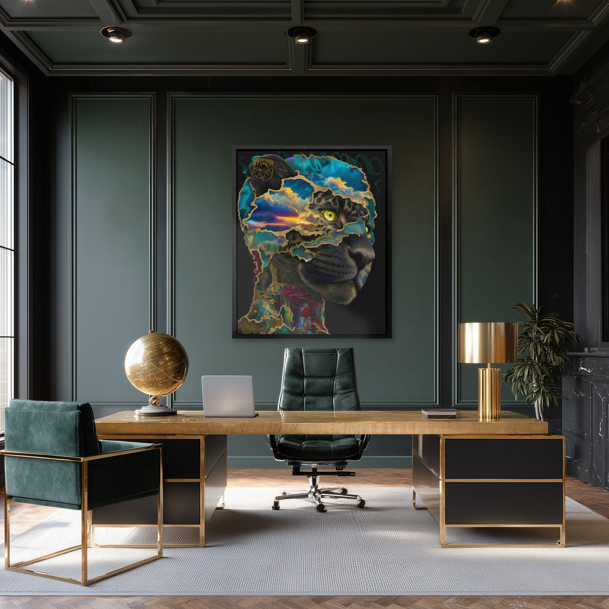 Jaguar's Liquid Dreams - Luxury Wall Art