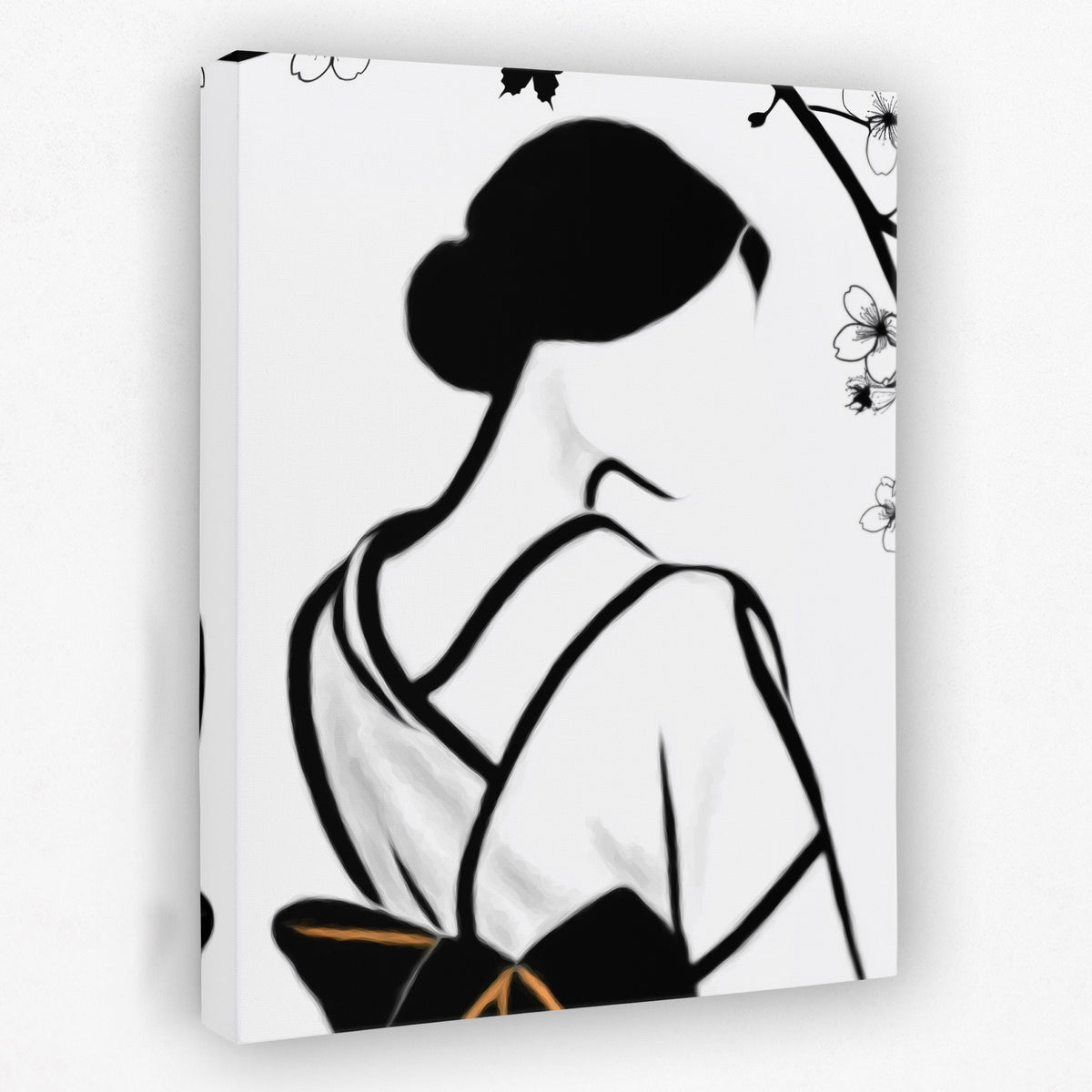 Japanese Geisha Silhouette — Japanese Geisha Silhouette Portrait   Side View   Mirror 193