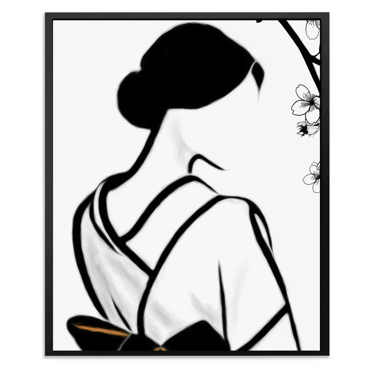 Japanese Geisha Silhouette — Japanese Geisha Silhouette Front Facing Portrait2 39