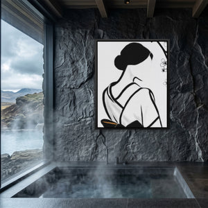 Japanese Geisha Silhouette — Japanese Geisha Silhouette Sauna Dark Port 215