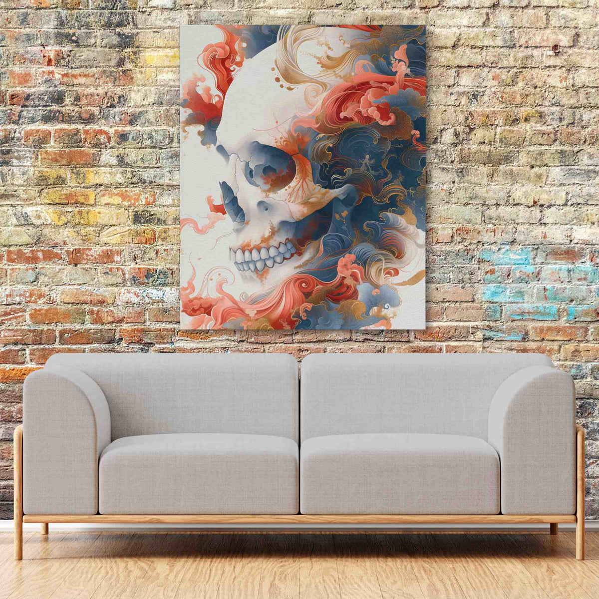Japanese Style Skull - Luxury Wall Art