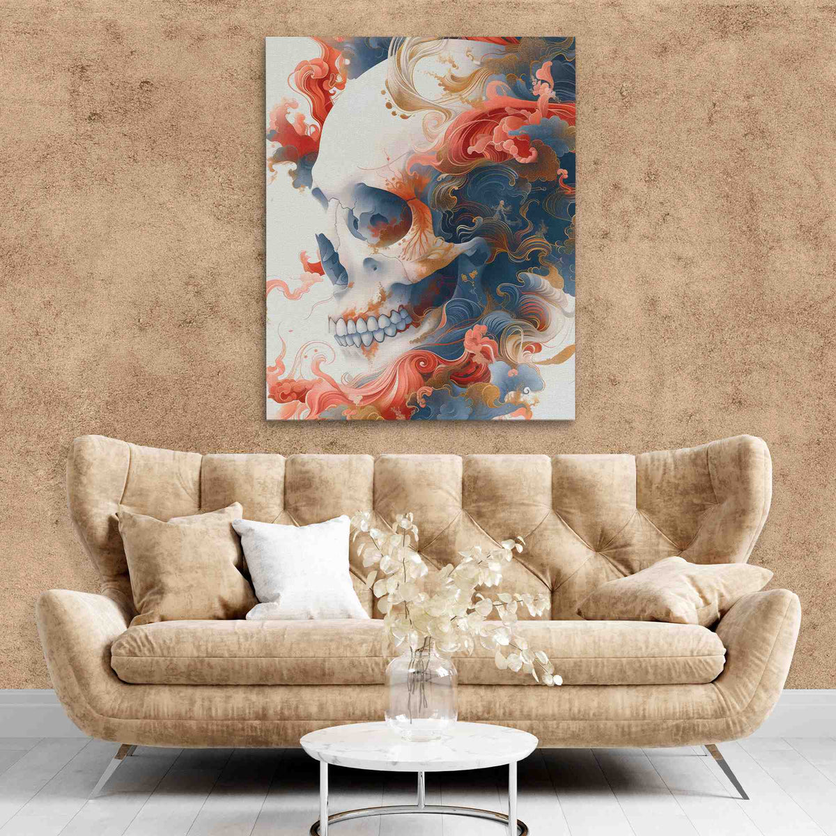 Japanese Style Skull - Luxury Wall Art