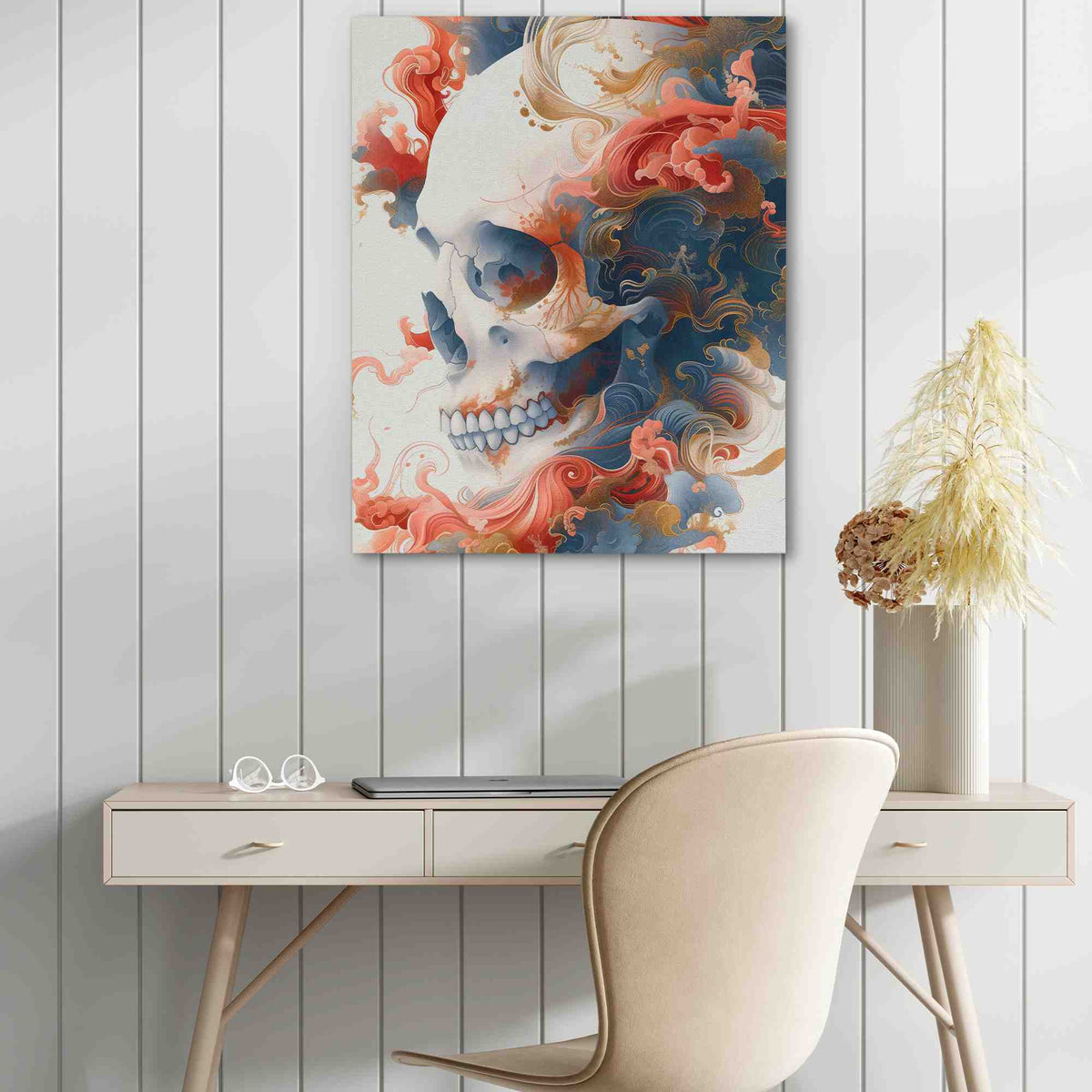 Japanese Style Skull - Luxury Wall Art