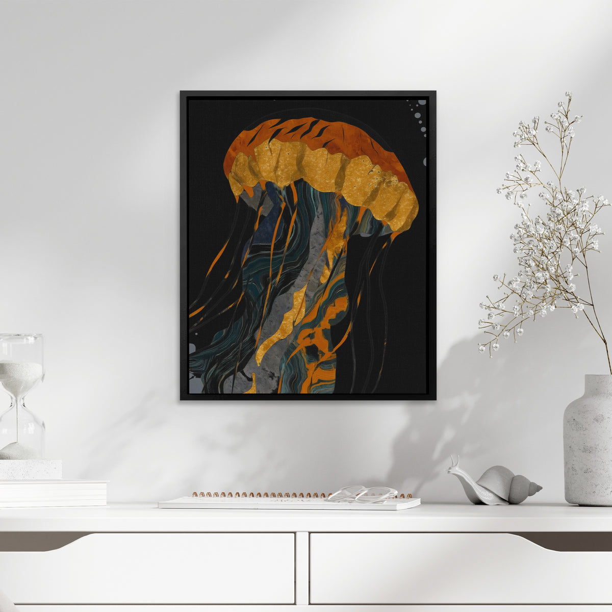 Jellyfish Azure Drift — Jellyfish Azure Drift White Snail Table 282