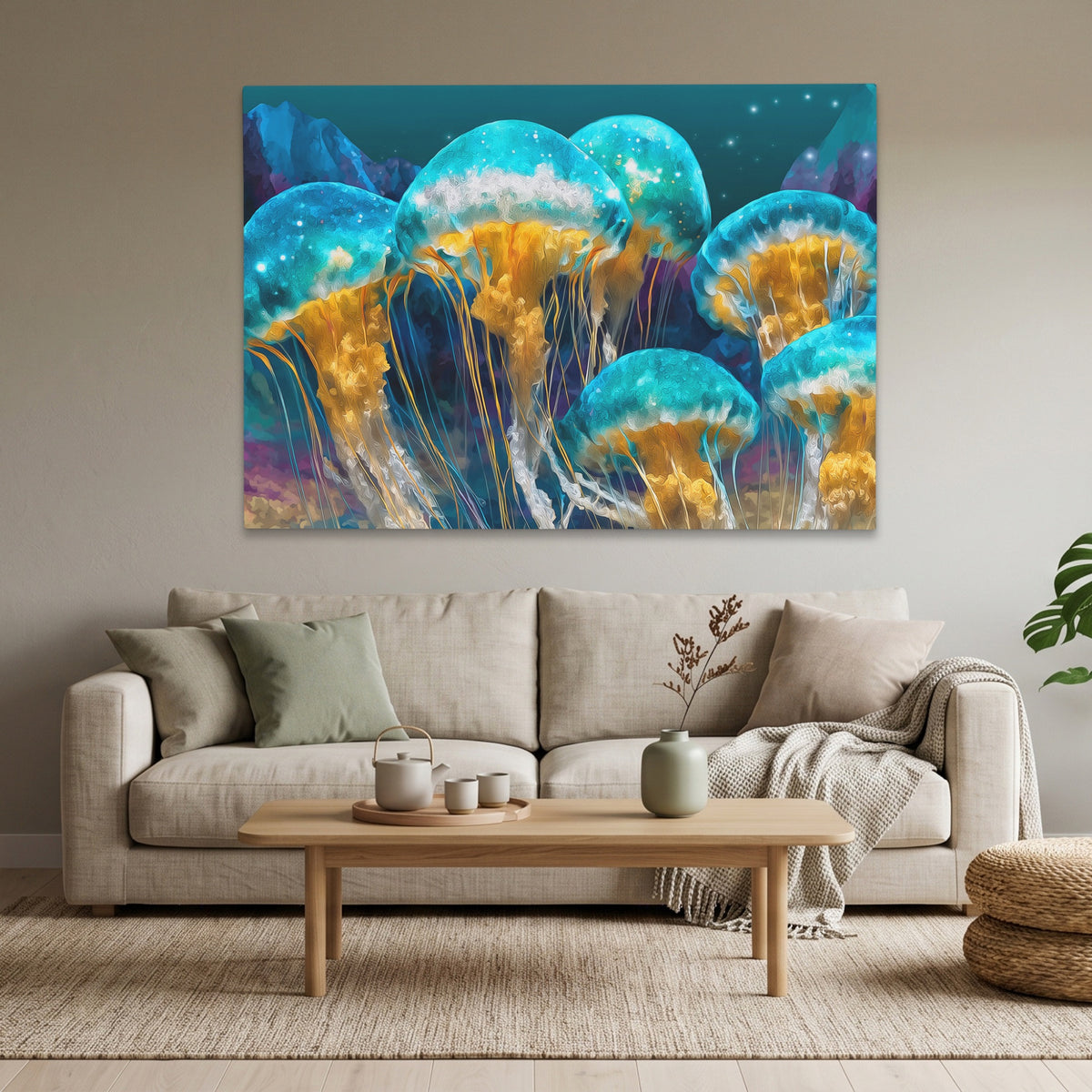 Jellyfish Bioluminescent Swarm — Jellyfish Bioluminescent Swarm Calm Vibes Land 128