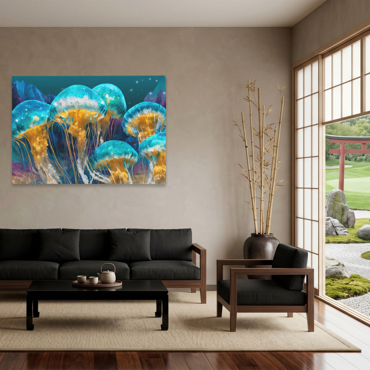 Jellyfish Bioluminescent Swarm — Jellyfish Bioluminescent Swarm Japanese Garden Land 160